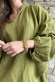Santos Cushion Cotton Heathcliff Blouse Olive